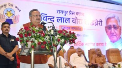 रायपुर प्रेस क्लब में स्व. गोविंद लाल वोरा स्मृति पुस्तकालय का शुभारंभ