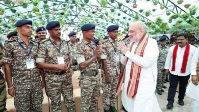 अमित शाह ने सुरक्षा बलों के जवानों से किया संवाद