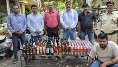 रायपुर के हर्ष प्राइड में आबकारी विभाग का छापा: 105 लीटर विदेशी शराब जब्त