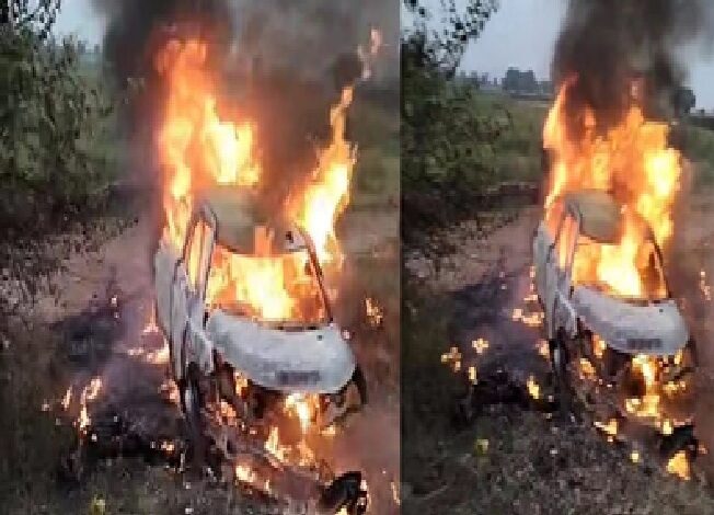 कार हादसे में परिवार के पांच सदस्यों की जलकर मौत कार हादसे में परिवार के पांच सदस्यों की जलकर मौत