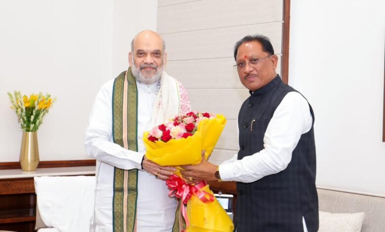 केंद्रीय गृह मंत्री श्री अमित शाह से मिले मुख्यमंत्री श्री विष्णुदेव साय