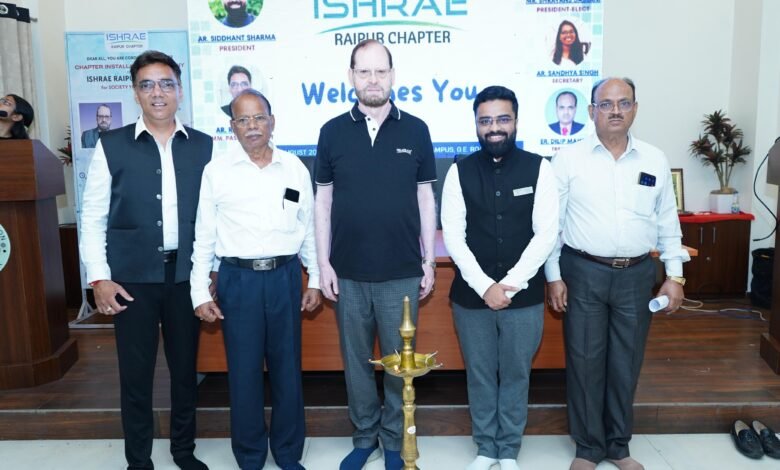 ISHRAE रायपुर चैप्टर का पदभार ग्रहण, सिद्धांत शर्मा पुनः बने अध्यक्ष