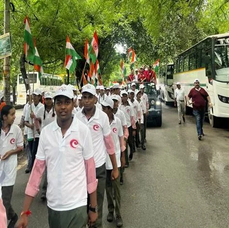 हर घर तिरंगा: दिल्ली में सांस्कृतिक स्रोत एवं प्रशिक्षण केंद्र की तिरंगा यात्रा ने जगाई देशभक्ति की अलख