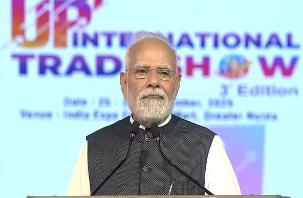 प्रधानमंत्री मोदी ने ग्रेटर नोएडा में किया इंटरनेशनल ट्रेड शो का शुभारंभ