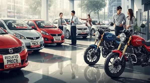 मोटरसाइकिल, कार और बसों पर जीएसटी घटाकर 18 प्रतिशत और ट्रैक्टरों पर 5 प्रतिशत