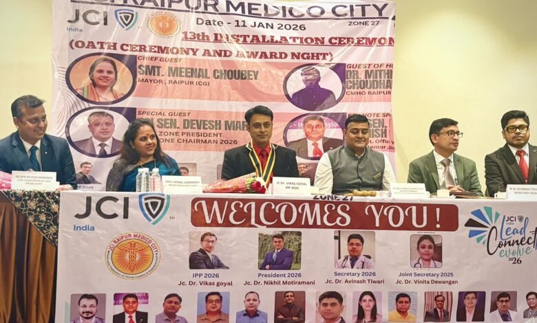 डॉ निखिल मोतीरमानी बने जेसीआई मेडिको के प्रेसिडेंट