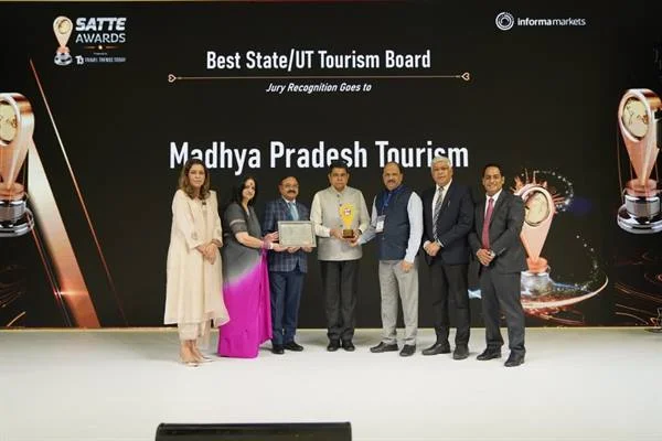 एमपी ने लगातार दूसरे वर्ष एसएटीटीई 2026 में जीता ‘बेस्ट स्टेट टूरिज्म’ अवॉर्ड