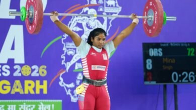 खेलो इंडिया ट्राइबल गेम्स 2026: 58 किग्रा महिला वेटलिफ्टिंग में अरुणाचल की अनाई वांग्सू ने जीता स्वर्ण