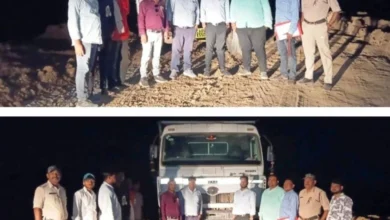 शासकीय भूमि से हो रहा था अवैध खनन, एक पोकलेन और 3 हाइवा जब्त