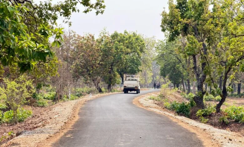 नक्सल गढ़ में विकास की नई जीत, पोलमपल्ली से अरलमपल्ली सड़क बनने से खुश है ग्रामीण