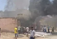 पाइप गोदाम में लगी भीषण आग, मची अफरा-तफरी