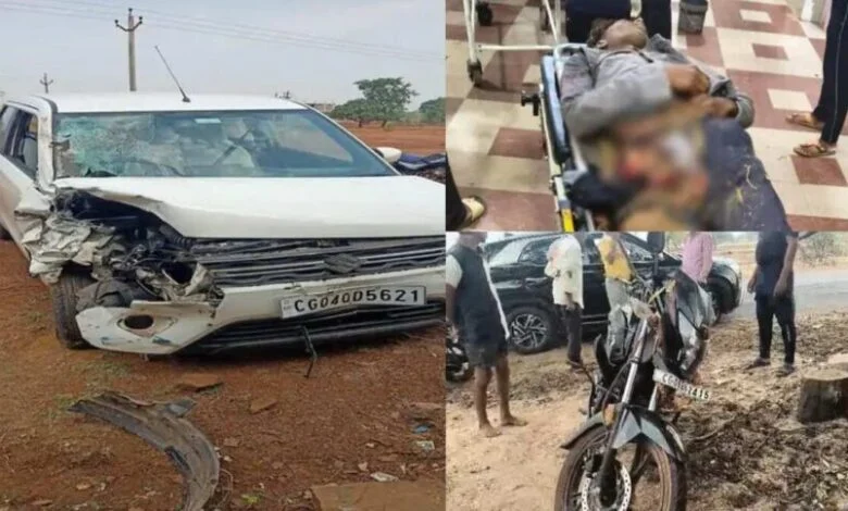 तेज रफ्तार कार और बाइक की टक्कर से 3 दोस्तों की दर्दनाक मौत