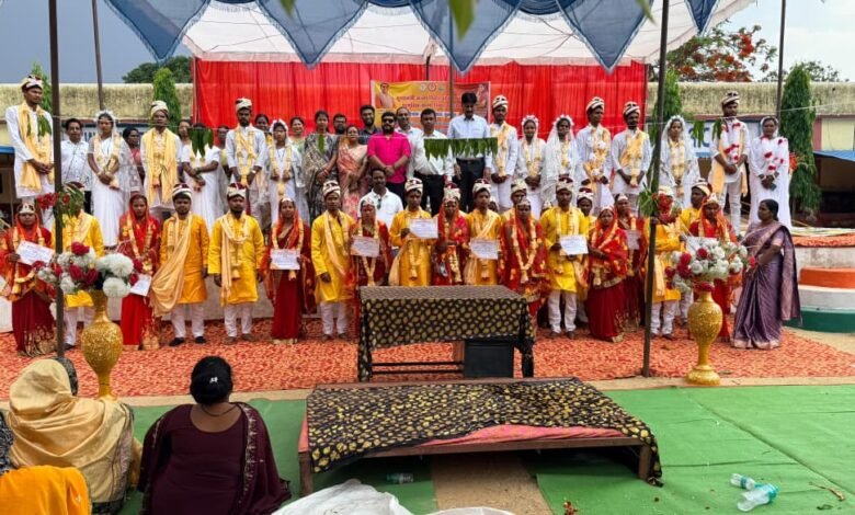एक मूकबधिर जोड़े सहित हिंदू एवं ईसाई समुदाय के नवदंपत्तियों ने साथ निभाने की ली जीवनभर की शपथ