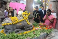 राष्ट्रपति मुर्मु ने ओंकारेश्वर तीर्थ और ज्योतिर्लिंग ममलेश्वर के दर्शन कर किया अभिषेक