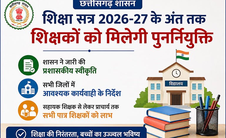 शिक्षा सत्र 2026-27 के अंत तक शिक्षकों को मिलेगी पुनर्नियुक्ति