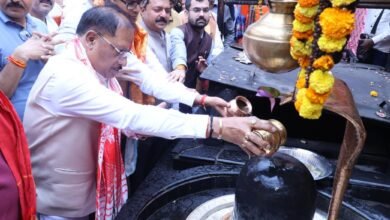 गुरु पूर्णिमा पर कोसमनारा पहुंचे मुख्यमंत्री श्री विष्णु देव साय, सत्यनारायण बाबा धाम में की पूजा-अर्चना