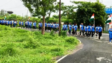 खेलो इंडिया स्टेट सेंटर ऑफ एक्सीलेंस में गूंजा देशभक्ति का जज्बा, निकली तिरंगा यात्रा