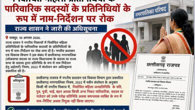 निर्वाचित महिला प्रतिनिधियों के पारिवारिक सदस्यों के प्रतिनिधियों के रूप में नाम-निर्देशन पर रोक