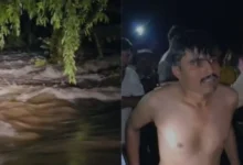 बारिश के चलते नदी-नाले उफान पर, उफनते नाले को पार करते समय तेज बहाव में फंसा युवक, ढाई घंटे में रेस्क्यू