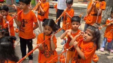 बच्चों ने निकाली भव्य कावड़ यात्रा, ‘बम-बम भोले’ के जयकारों से गूंजा वीआईपी रोड
