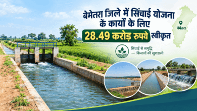 बेमेतरा जिले में सिंचाई योजना के कार्यों के लिए 28.49 करोड़ रुपये स्वीकृत