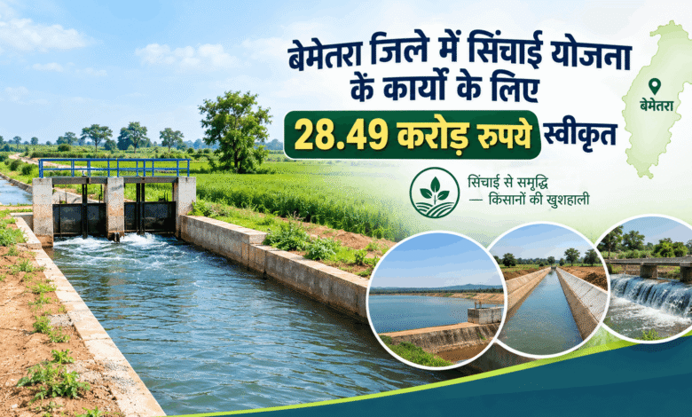 बेमेतरा जिले में सिंचाई योजना के कार्यों के लिए 28.49 करोड़ रुपये स्वीकृत बेमेतरा जिले में सिंचाई योजना के कार्यों के लिए 28.49 करोड़ रुपये स्वीकृत