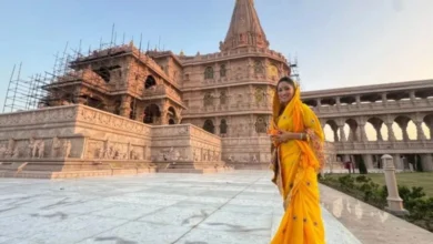 फिल्म नई नवेली की रिलीज से पहले अयोध्या पहुंचीं यामी गौतम