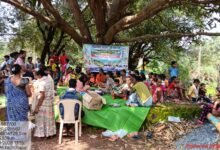 नारायणपुर के कच्चापाल में पेड़ की छांव तले जुटे ग्रामीण, लोकतंत्र की दिखी जीवंत तस्वीर