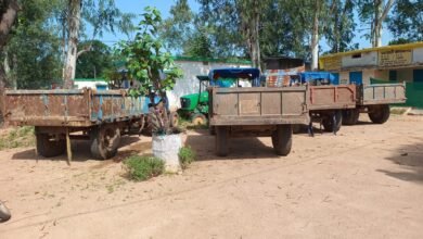 अवैध खनिज परिवहन पर सख्ती, रेत-पत्थर से भरे 6 वाहन जब्त