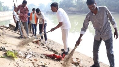 रामपुर आश्रम में जनभागीदारी से चला सेवा संकल्प के साथ स्वच्छता  अभियान